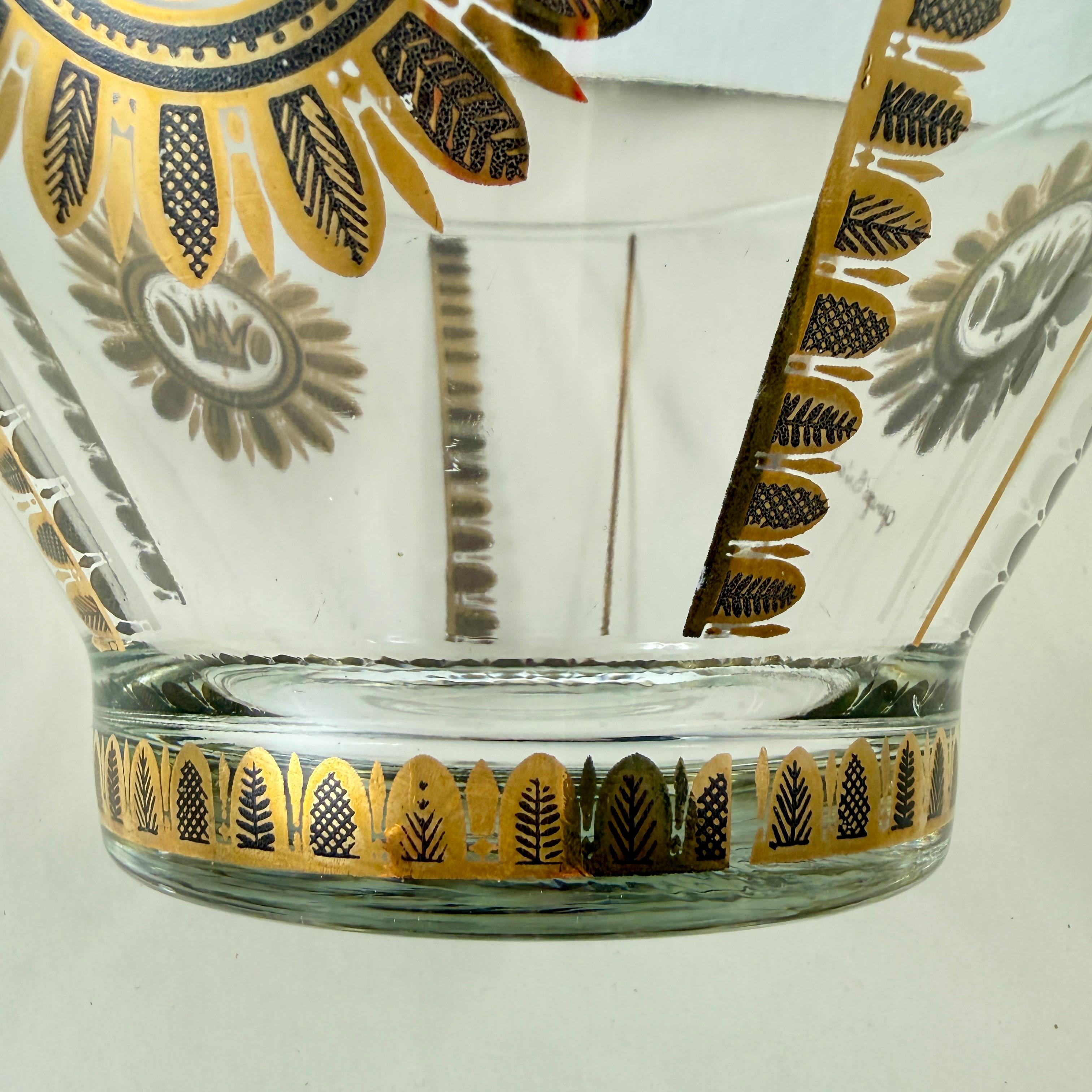 Gold Regalia Pattern Large Serving Bowl, Briard, 1960 For Sale 2