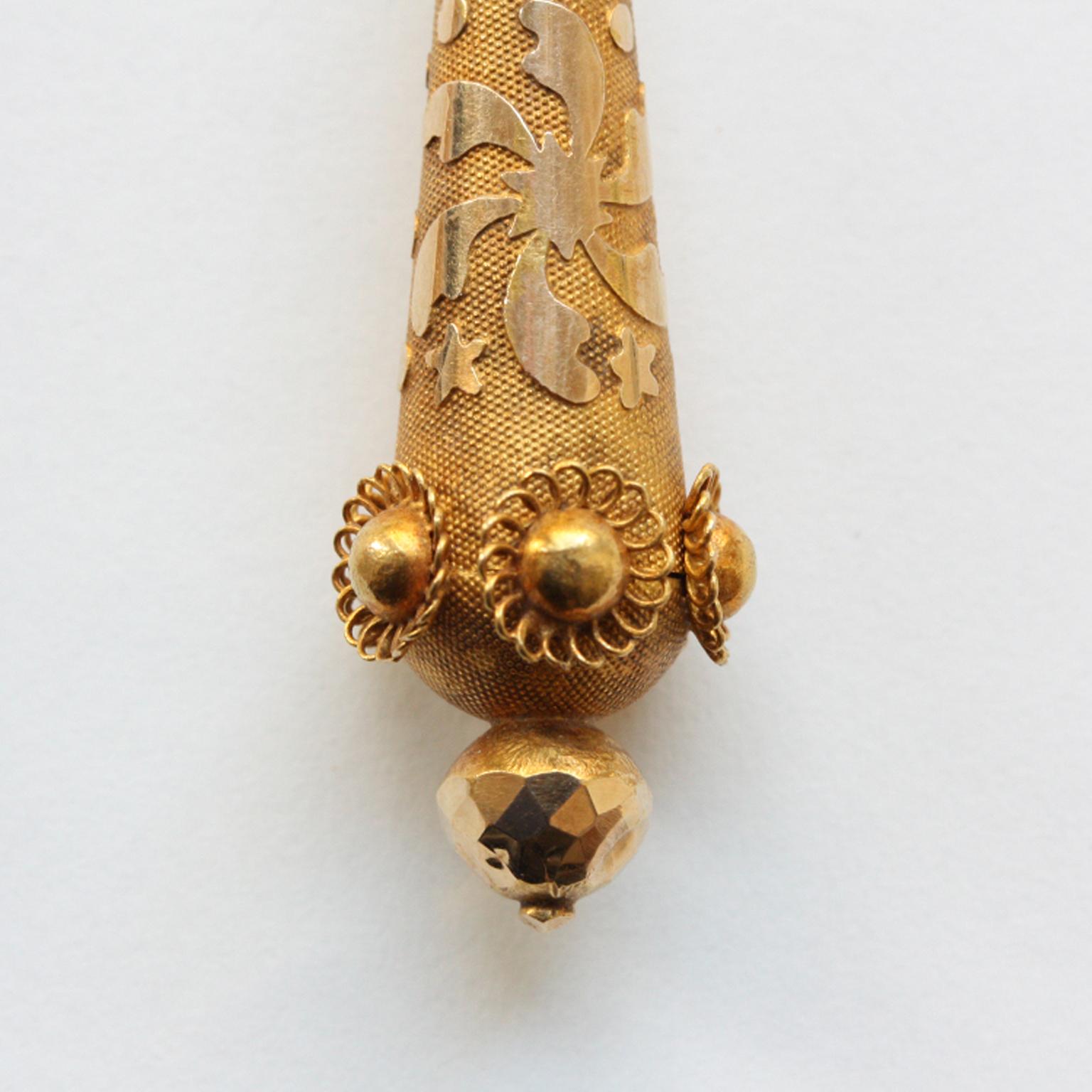Women's Gold Regency Torpedo Earrings