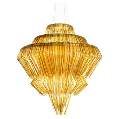 Gold Resin Chandelier Mod Brilli A by Jacopo Foggini