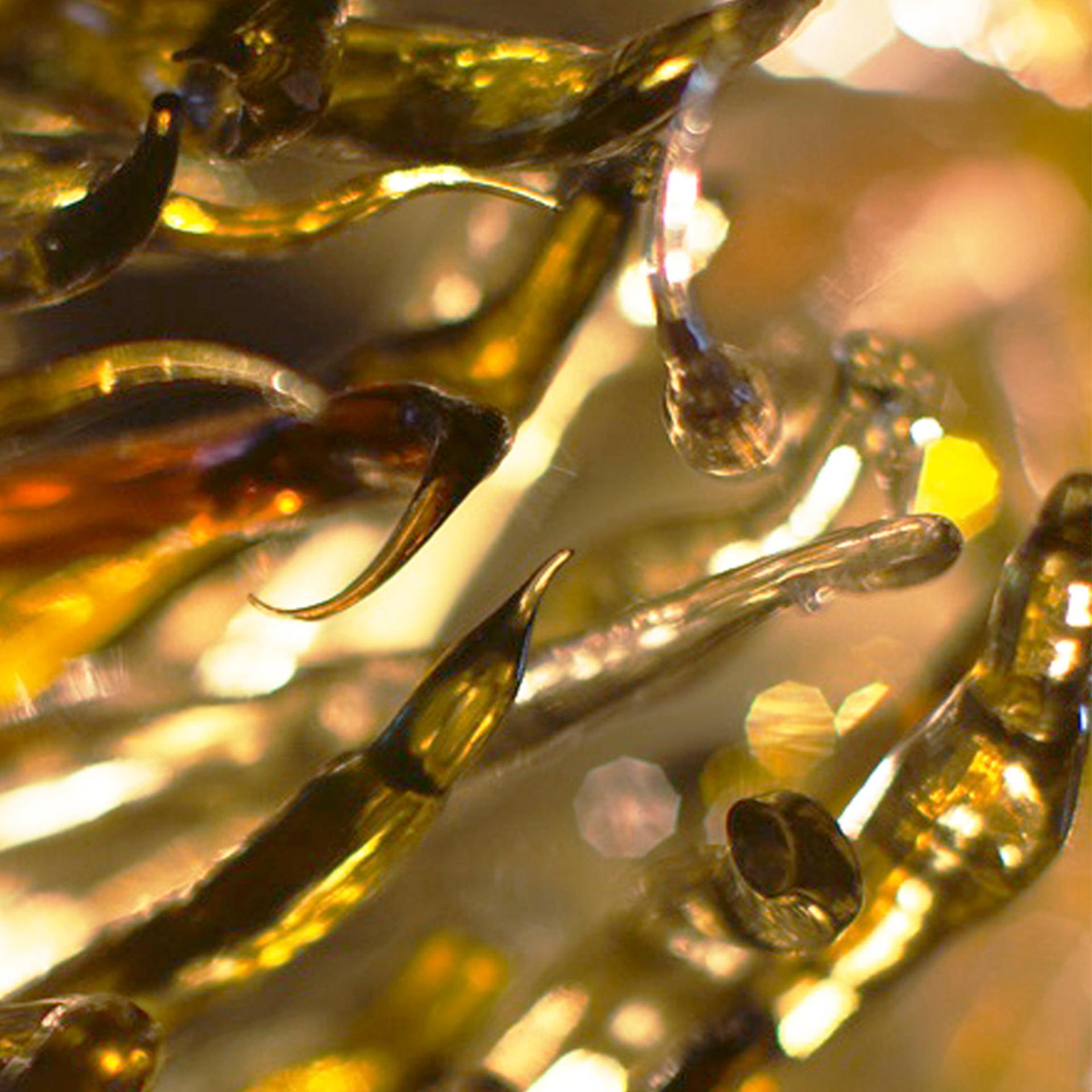 Lampadario in resina oro Mod Brillie E di Jacopo Foggini in vendita 1