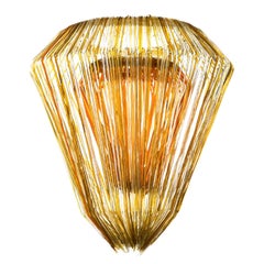 Gold Resin Chandelier Mod Brilli E by Jacopo Foggini