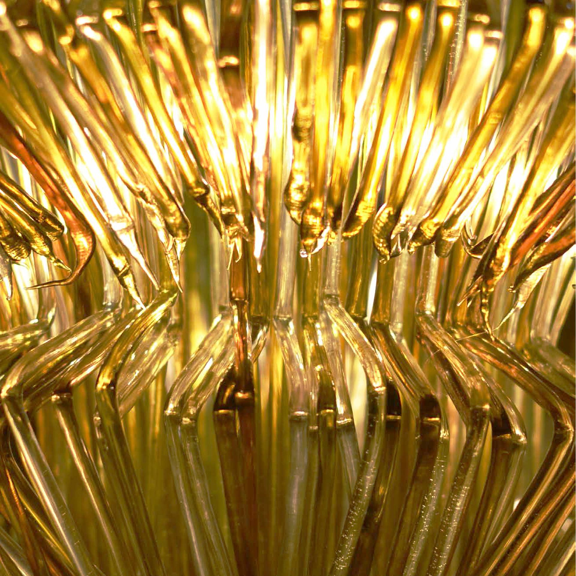 Italiano Lampadario in resina dorata Mod Brillie G di Jacopo Foggini in vendita
