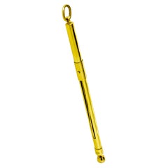 Gold Retractable Vintage Swizzle Stick, circa 1960