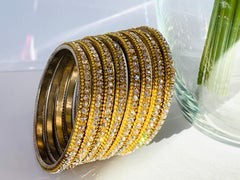 Gold Rhinestone Bangles