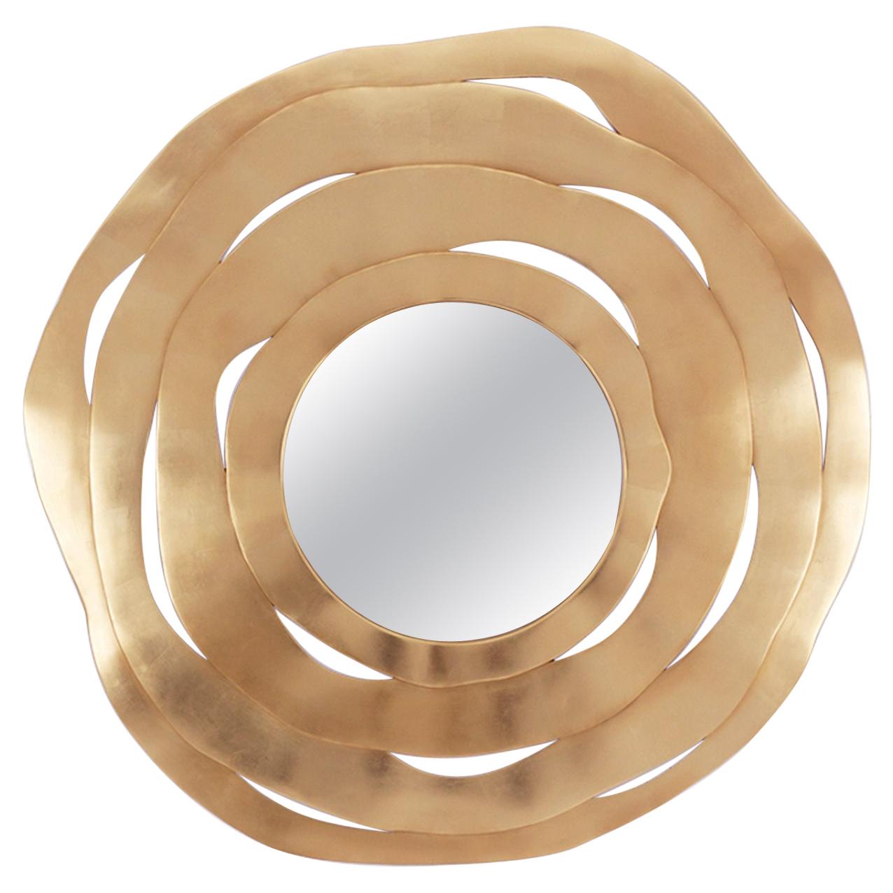Gold Ribbon Mirror For Sale