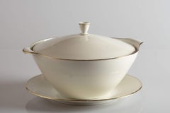 Gold Rimmed Ceramic Soup Bowl, Germany, circa 1960