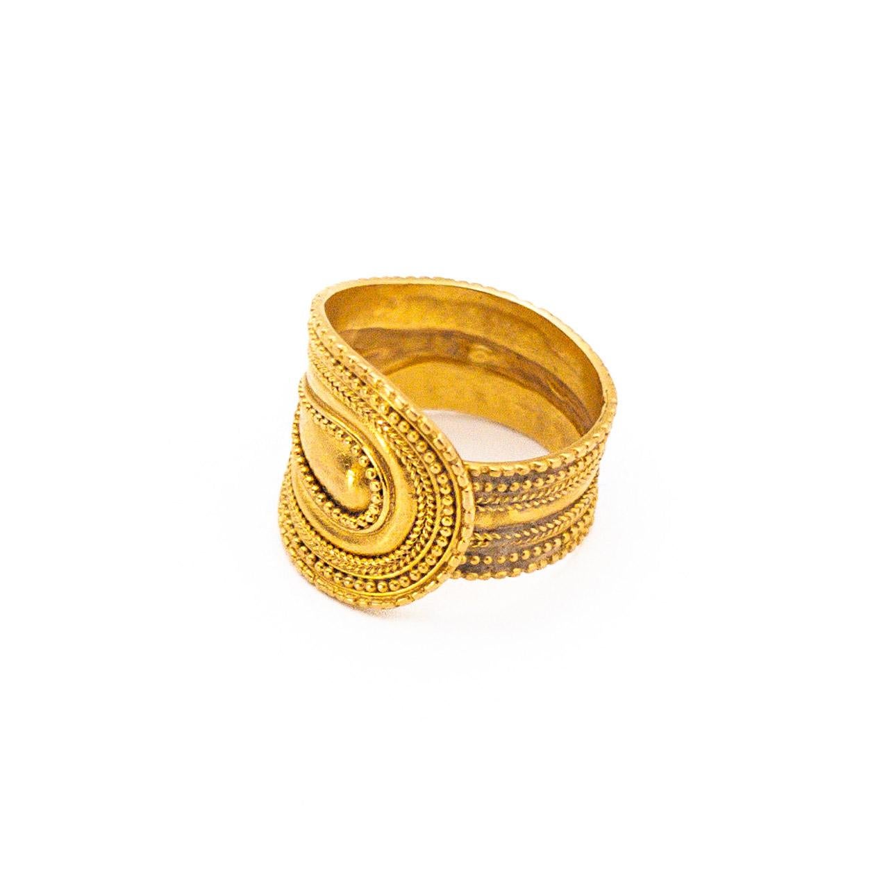 Greek Revival Gold Ring by Lalaounis