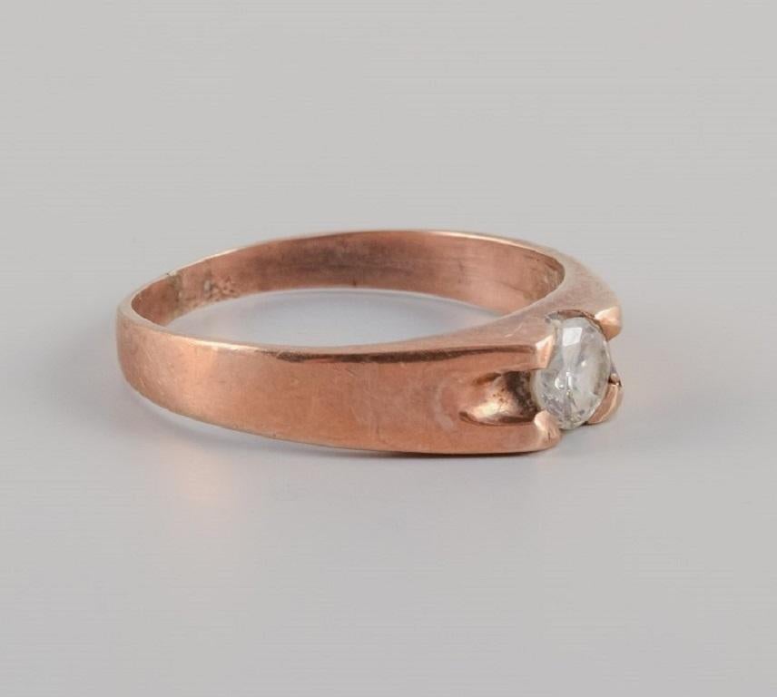 Gold Ring, Scandinavian Goldsmith, 1920s/30s In Good Condition For Sale In bronshoj, DK