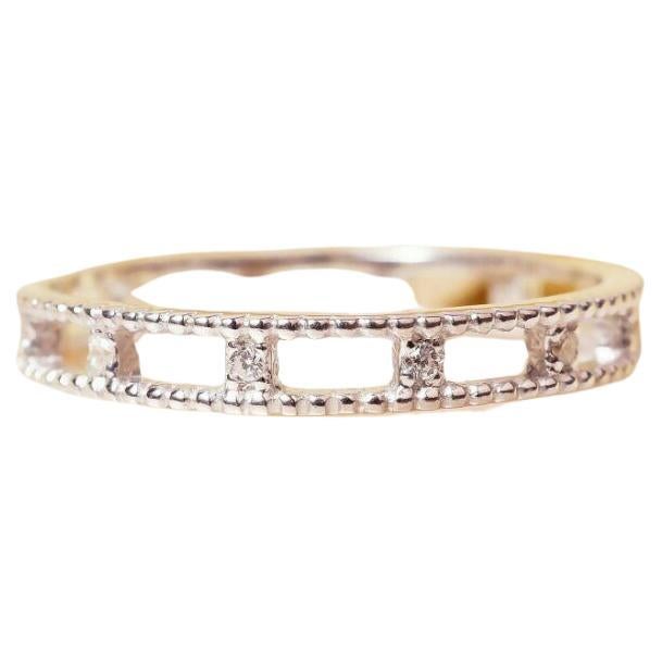 Gold Ring Wedding Diamond 14K Engagement 14k Set Round White Gold Ring Band. For Sale