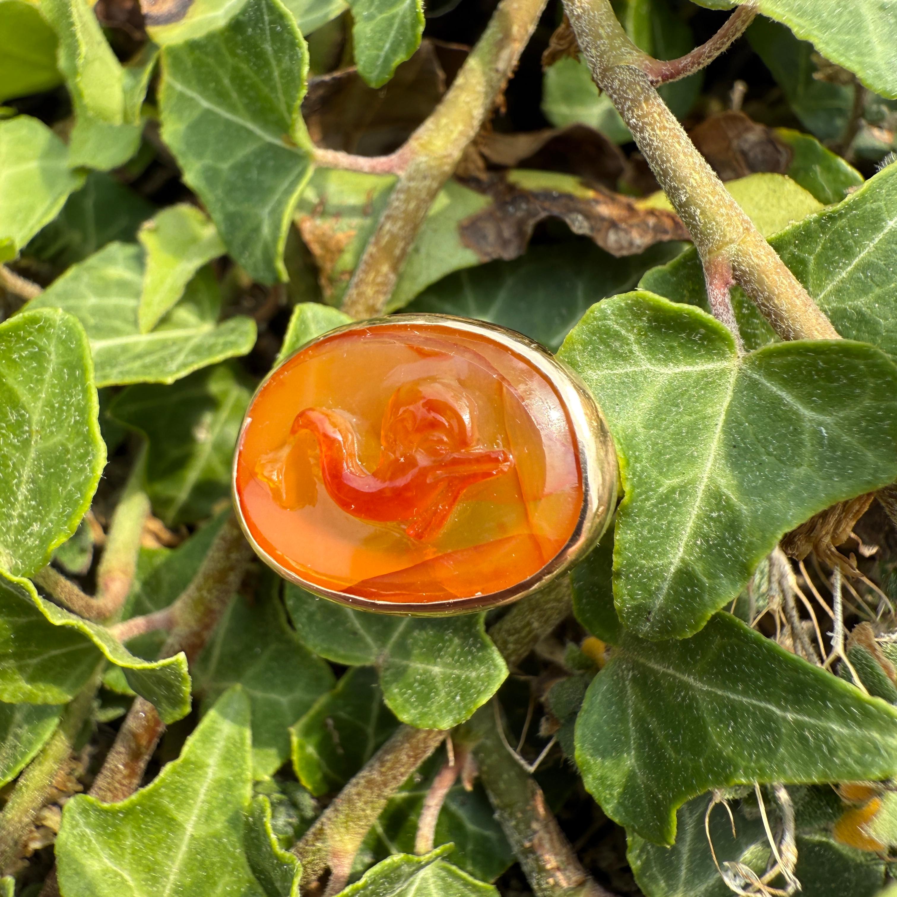 Gold Ring with a Cameo of a Dolphin. Cameo, 16th century; modern gold ring mount For Sale 10