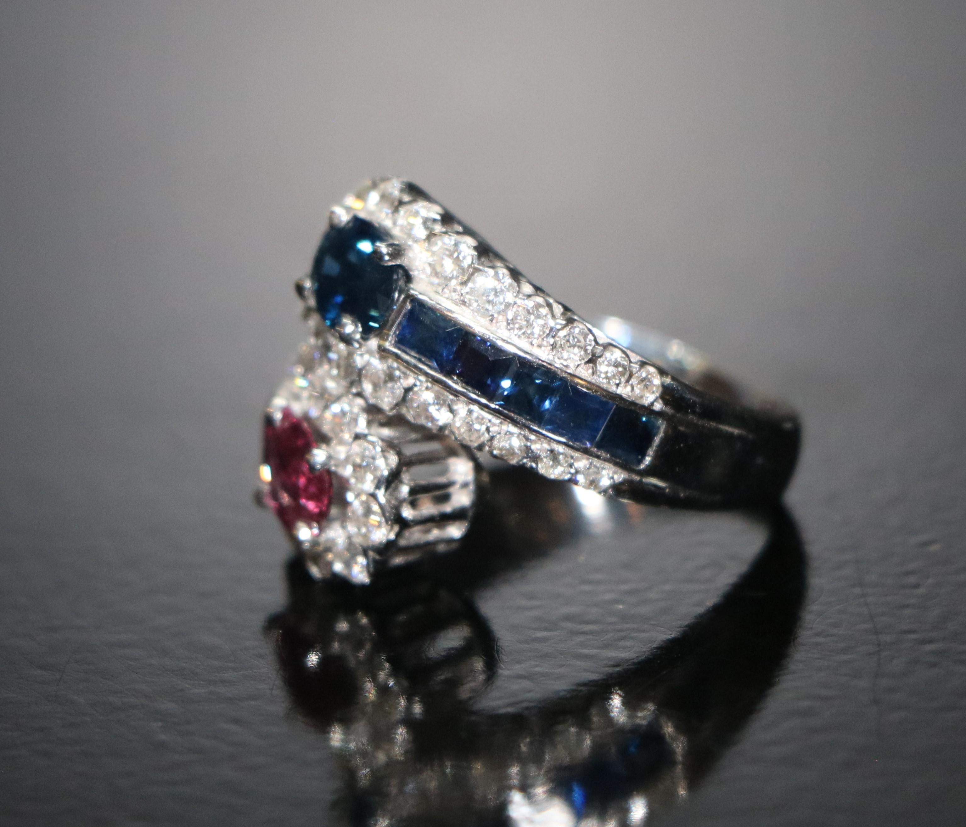 Women's Gold ring with a Toi et Moi (