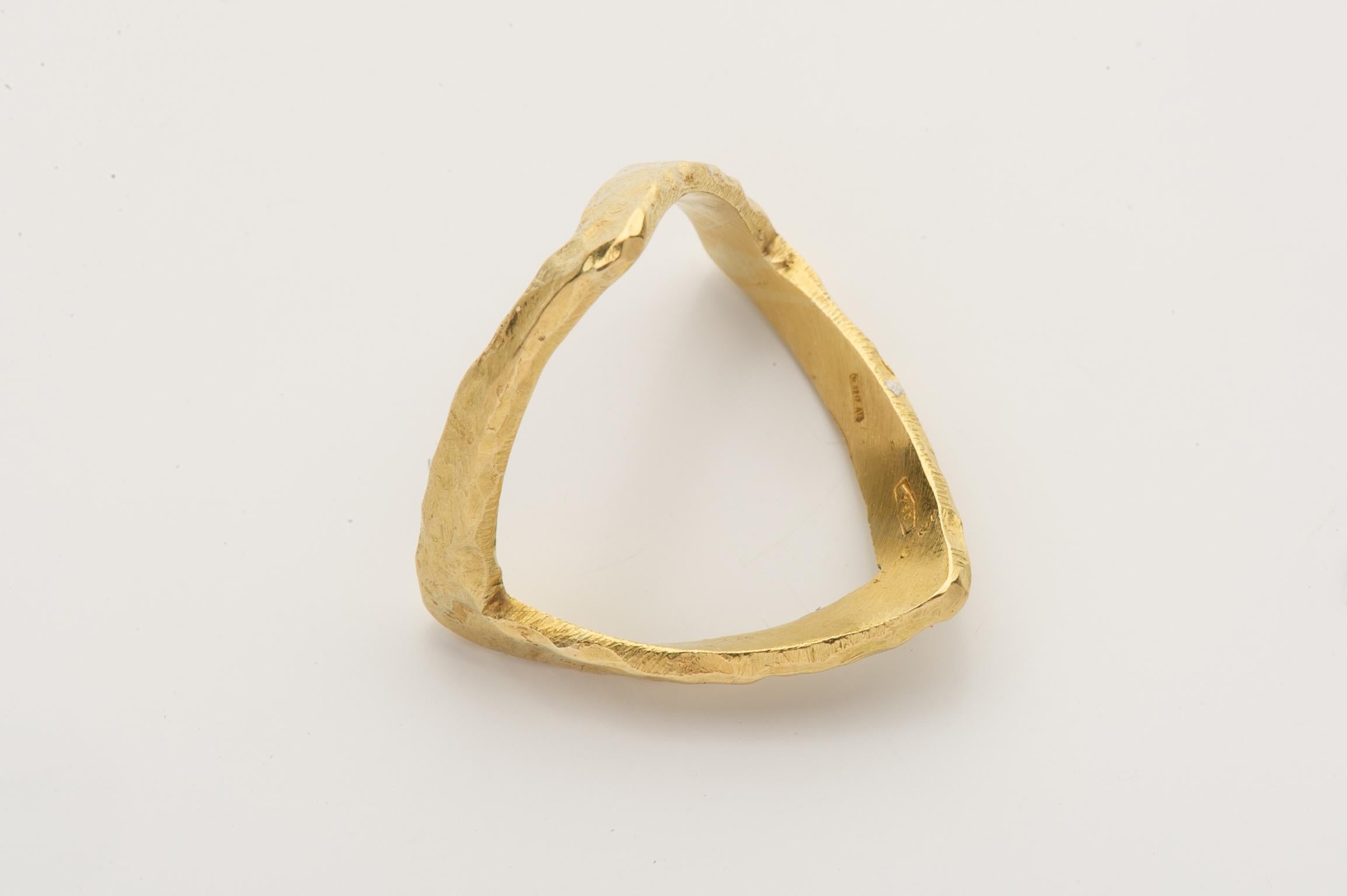 Late 20th Century Gold Ring with Anatomical Shape Completely Handmade For Sale