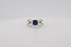 Gold Ring with Blue Ceylon Sapphire  1.62ct