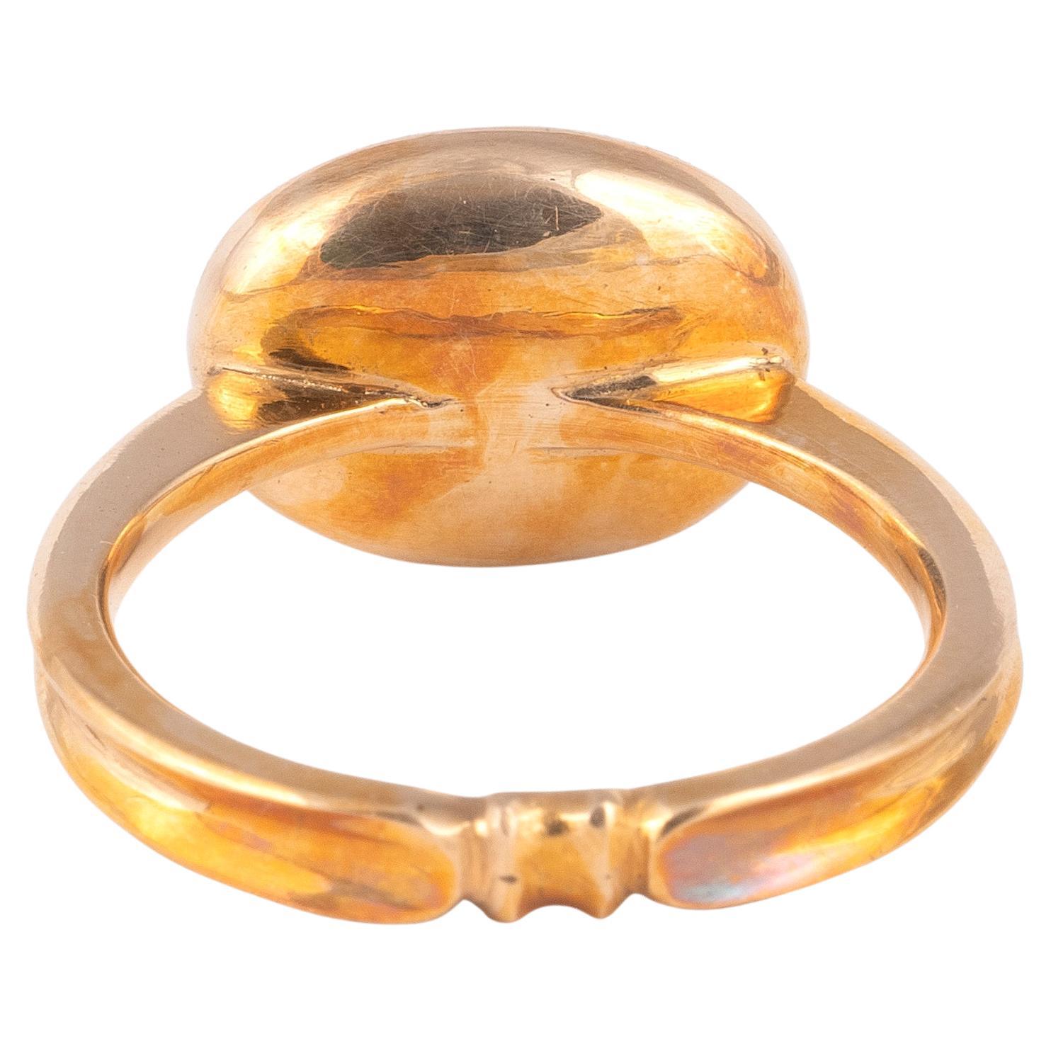 Baroque Gold Ring With Clasped Hands Amethyst Cameo 2nd-3rd century AD