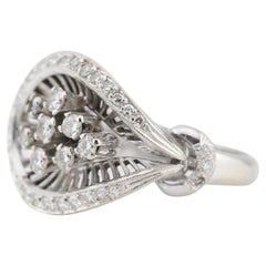 Bague en or blanc 18 carats avec diamants