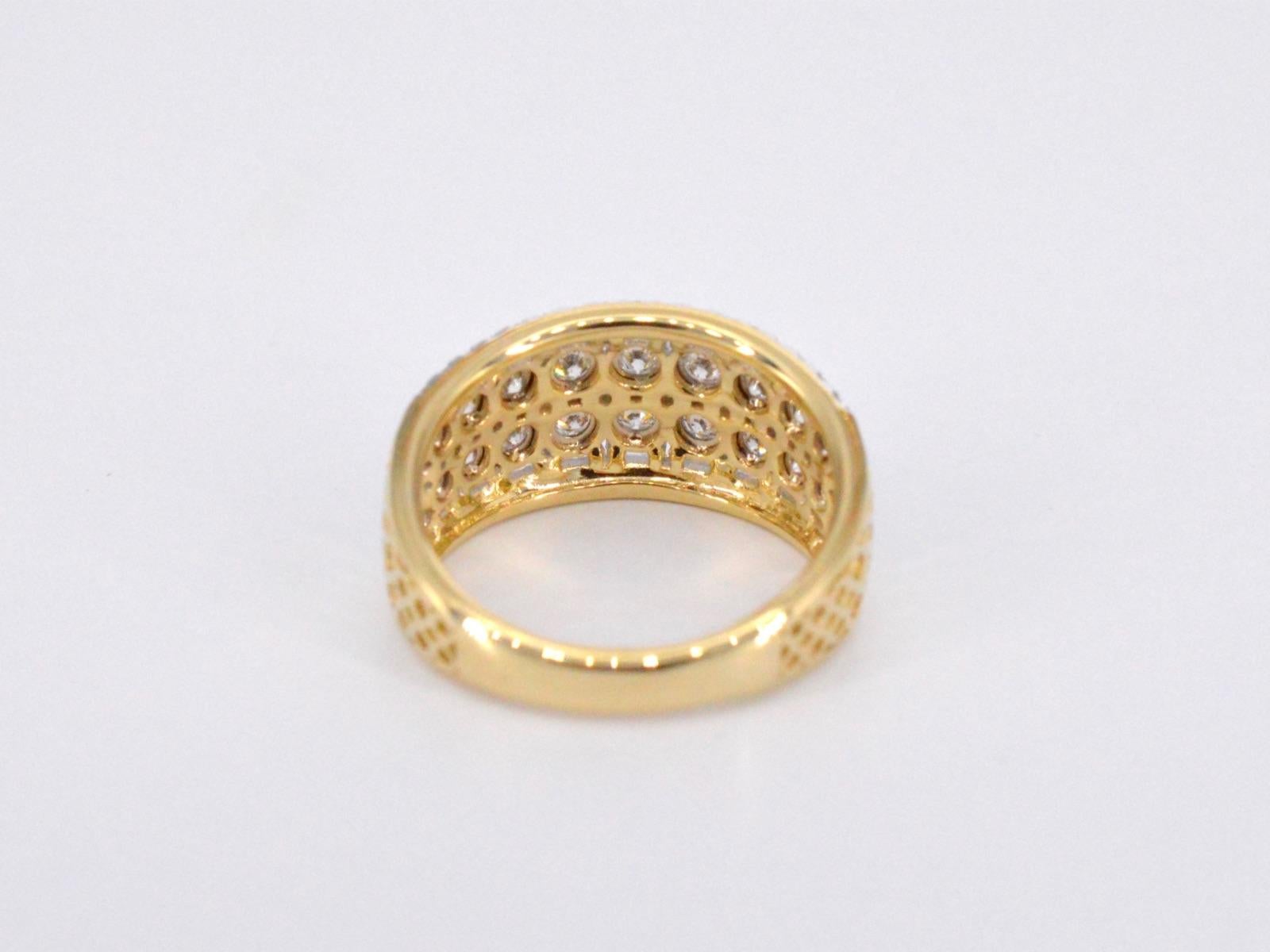 Gold Ring with Diamonds 1.00 Carat For Sale 1