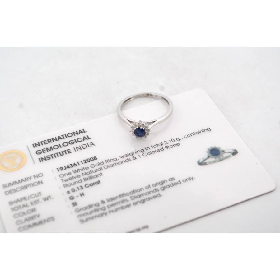Goldring mit Diamanten und Saphiren im Zustand „Hervorragend“ im Angebot in București, București