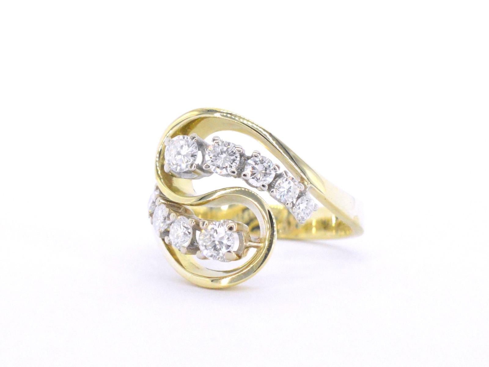 Women's Gold Ring with Diamonds For Sale