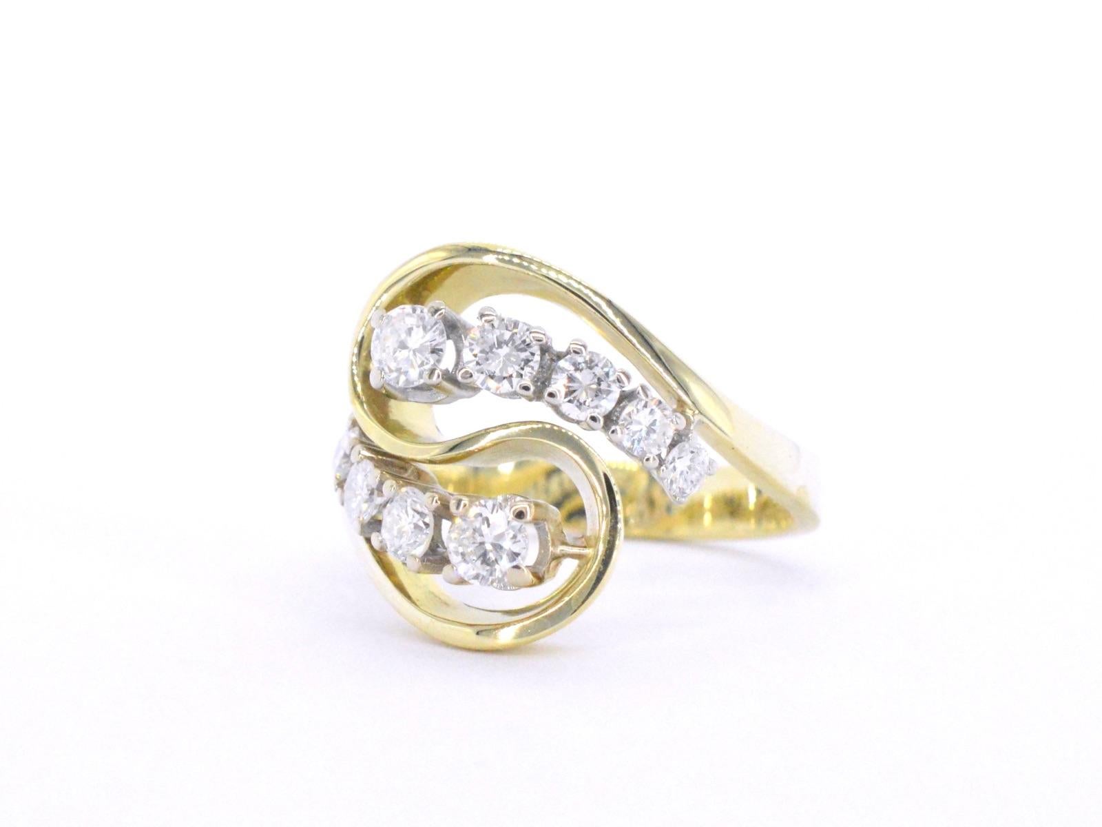 Women's Gold Ring with Diamonds For Sale