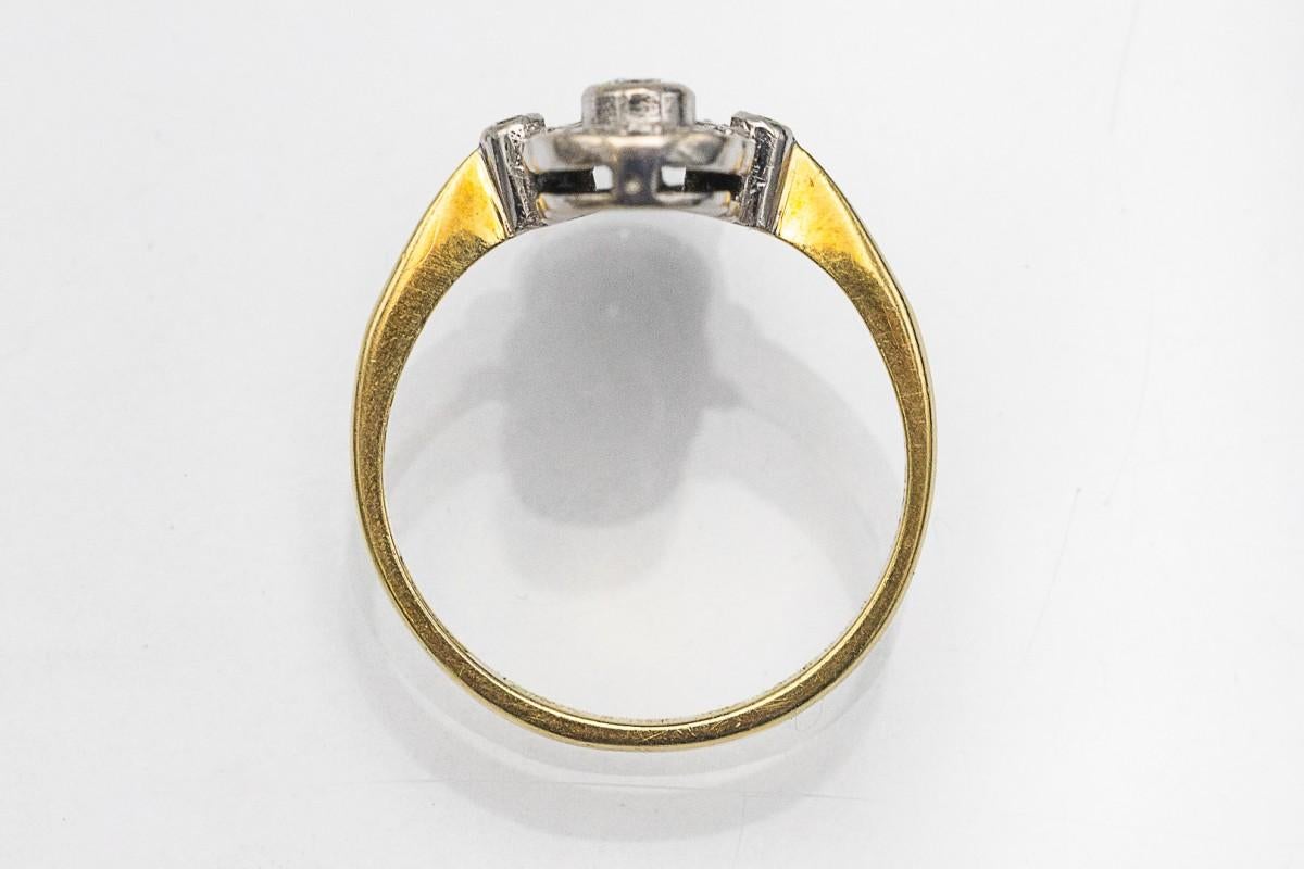 Brilliant Cut Gold ring with diamonds, Great Britain, 1991.