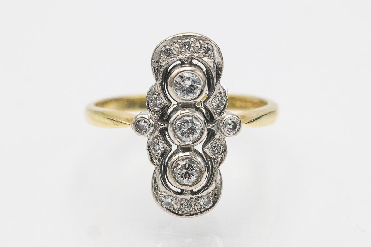 Gold ring with diamonds, Great Britain, 1991. 2