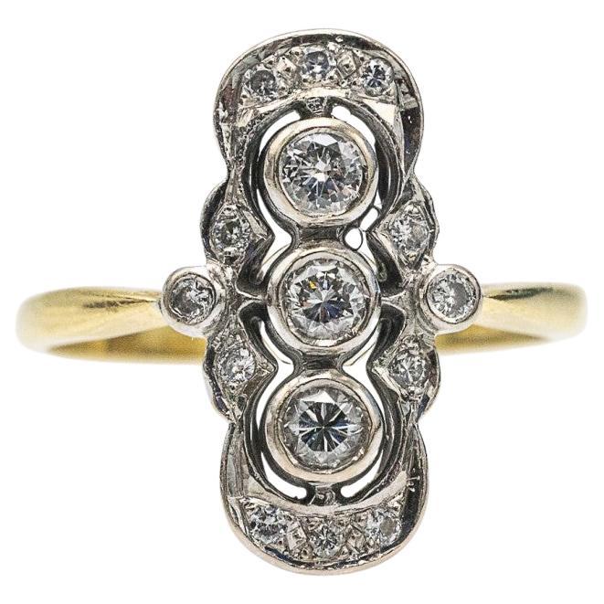Gold ring with diamonds, Great Britain, 1991.