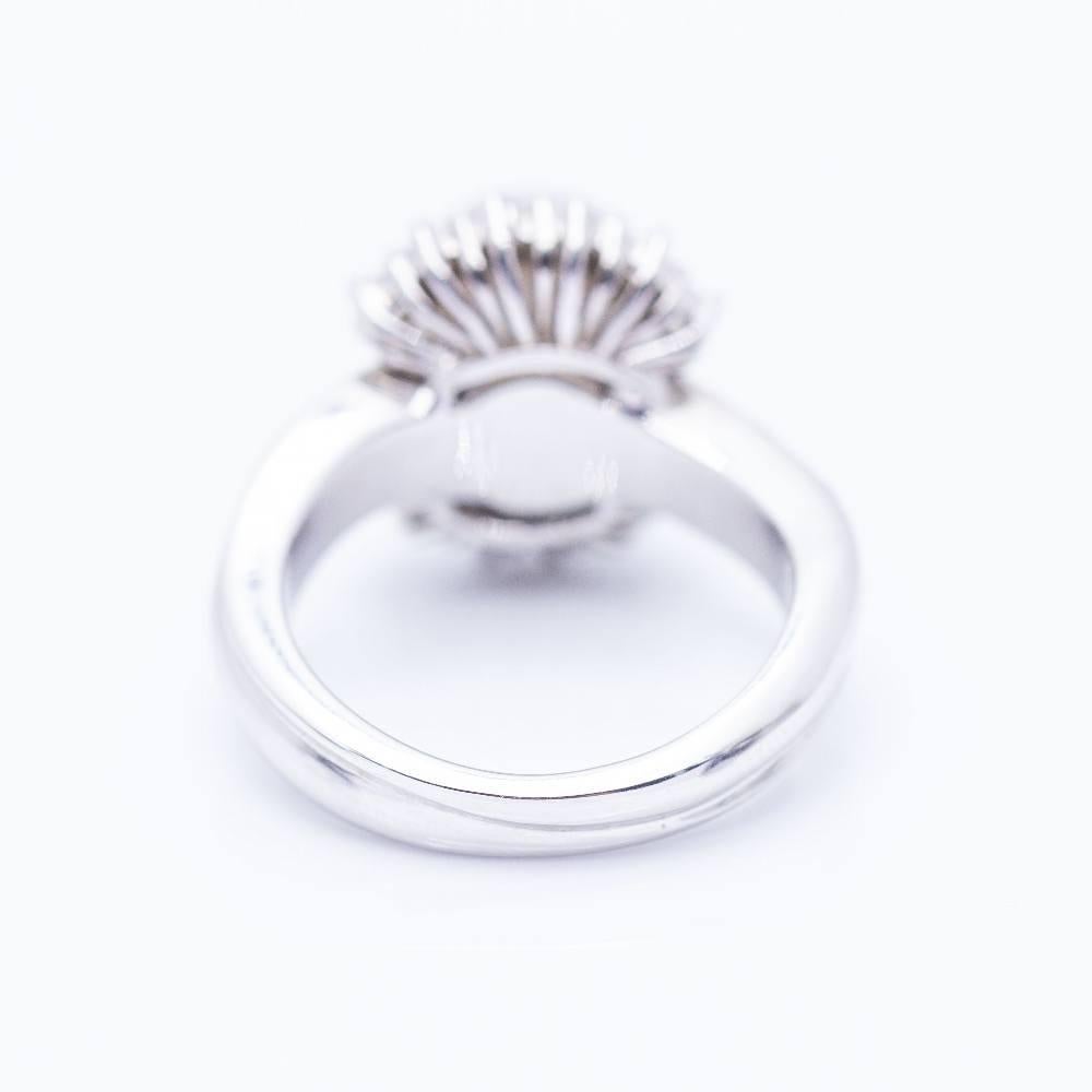 Gold Ring with natural Pearl and Diamonds For Sale 1