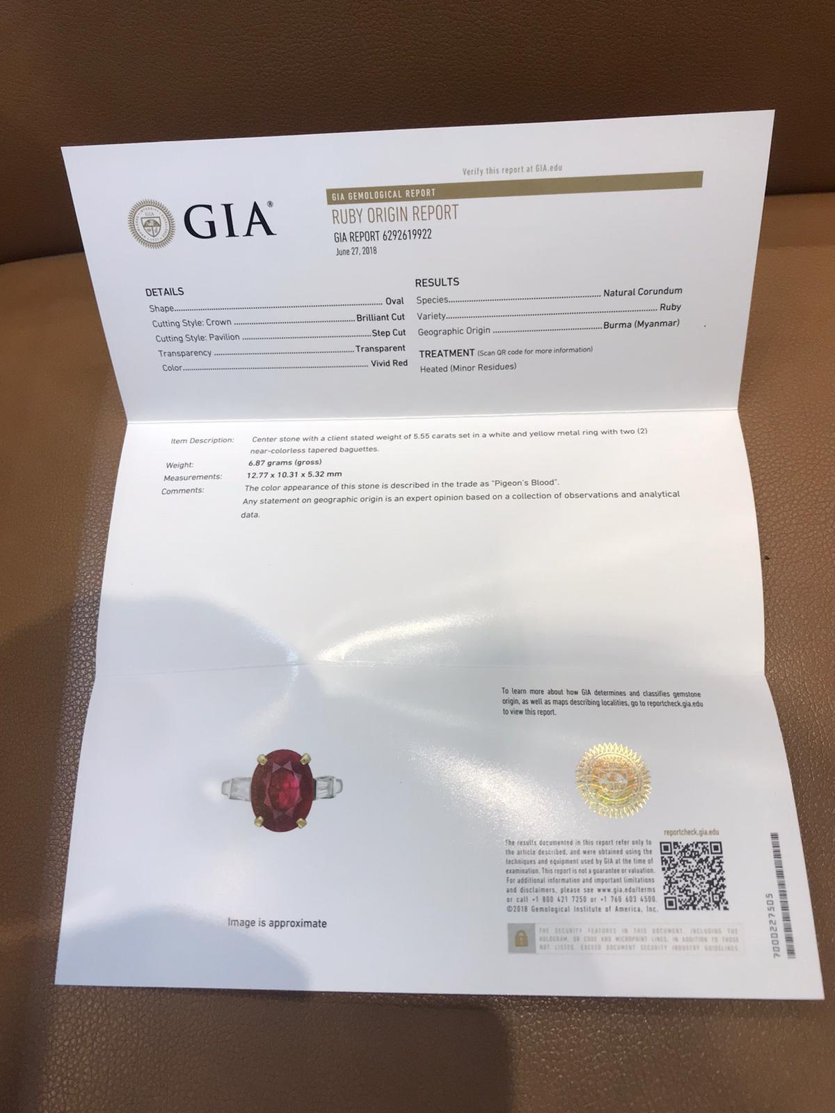 Gold ring with ruby and diamonds For Sale 6