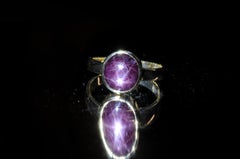 Gold Ring with Star Ruby Untreated Ceylon Star Ruby