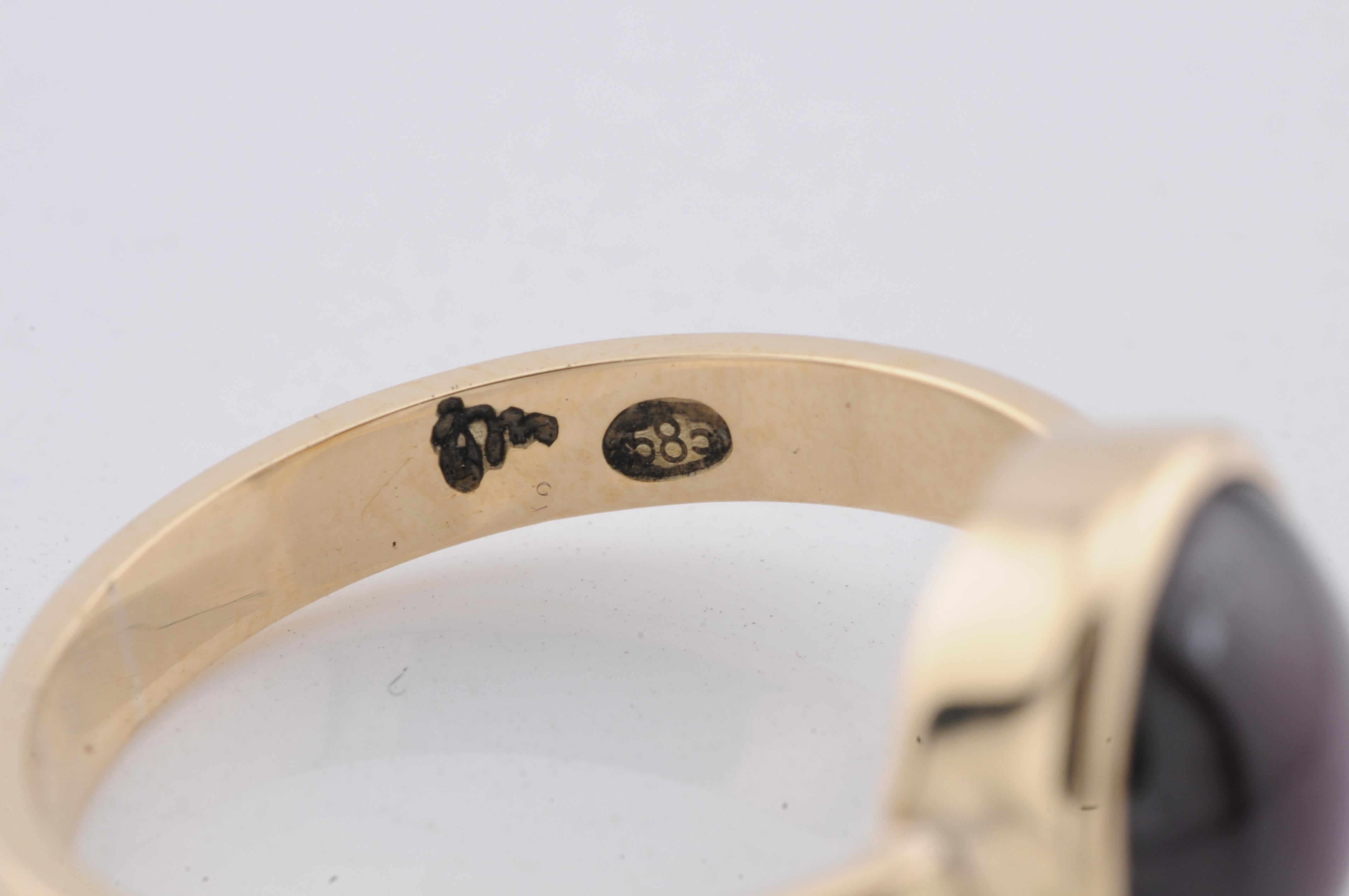 Bague étoile en or avec rubis de Ceylan non traité en vente 2