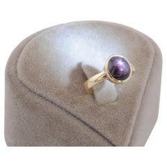 Goldring mit Stern-Rubin-Ring, unbehandelter Ceylon-Stern-Rubin