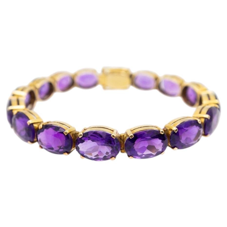 Gold Rivière bracelet, 2nd half of the 20th century For Sale