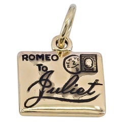 Vintage Gold Romeo & Juliet Charm