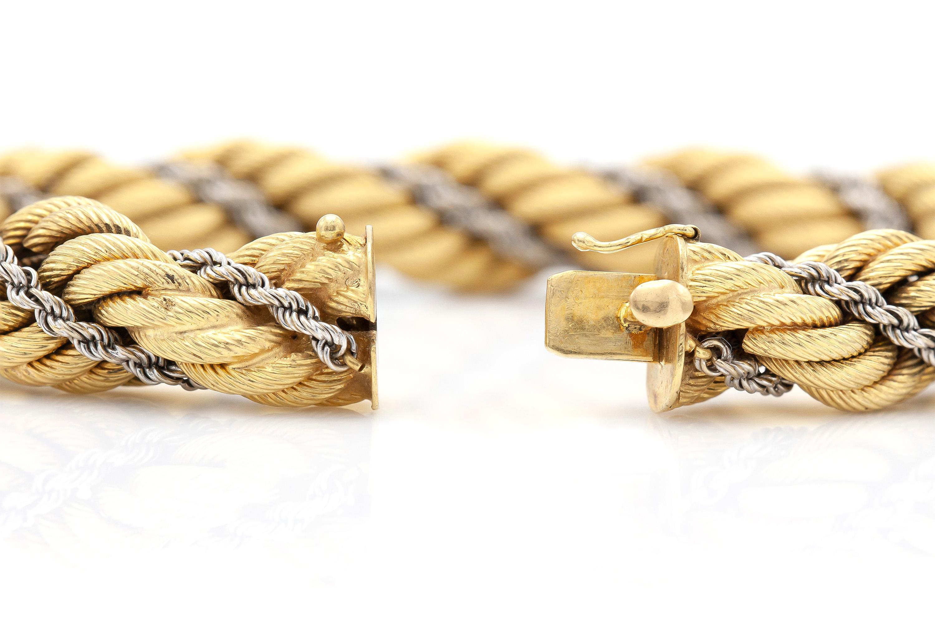 white gold rope bracelet