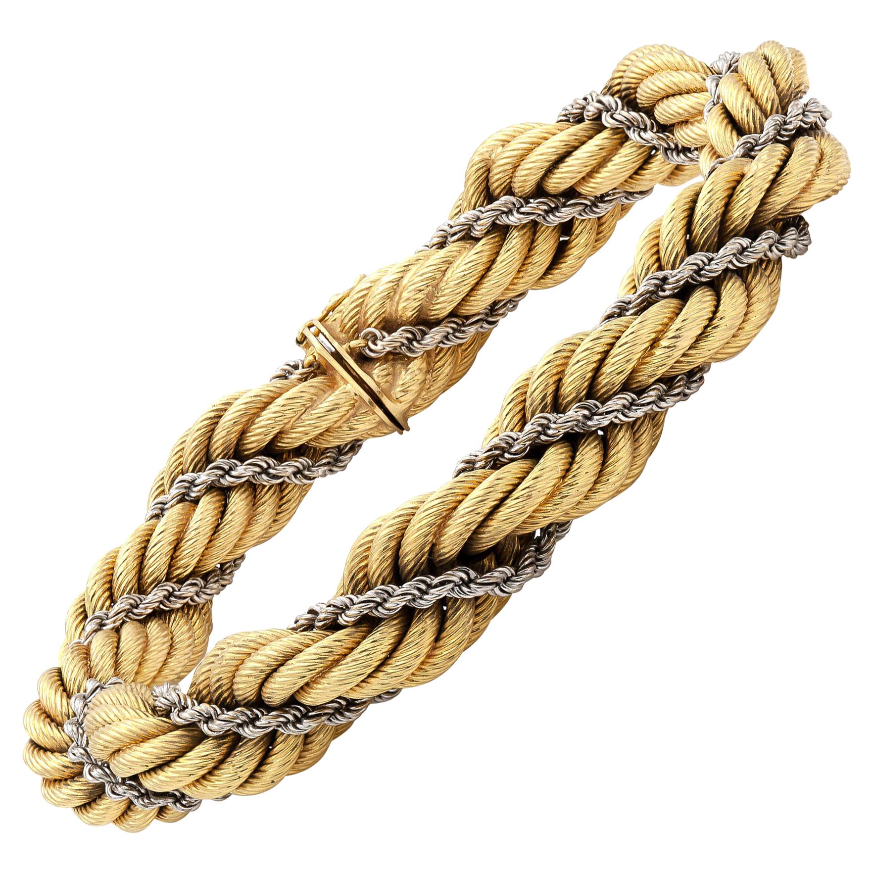 Gold Rope Bracelet For Sale
