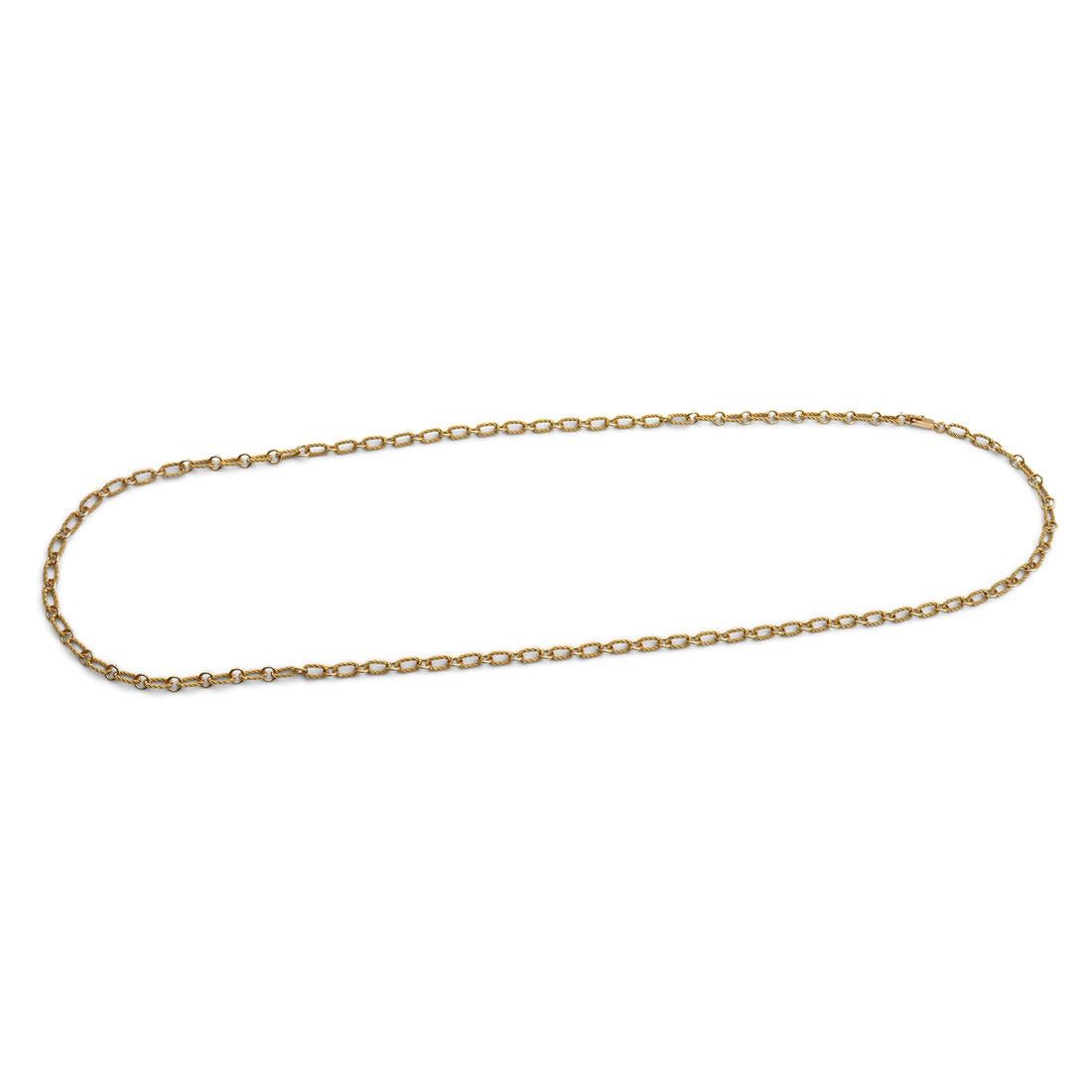 Women's or Men's Gold Rope Link Chain Necklace