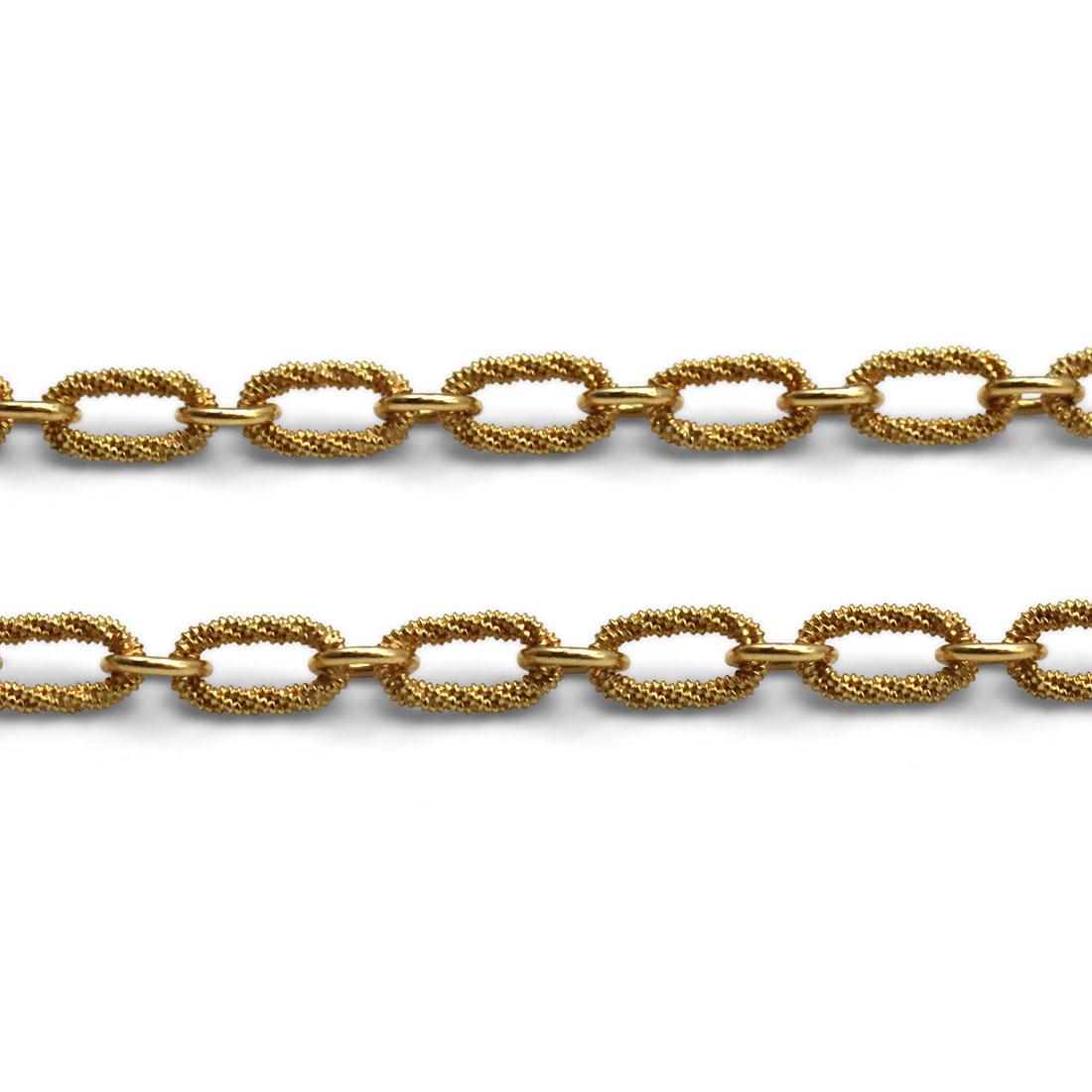 Gold Rope Link Chain Necklace 2