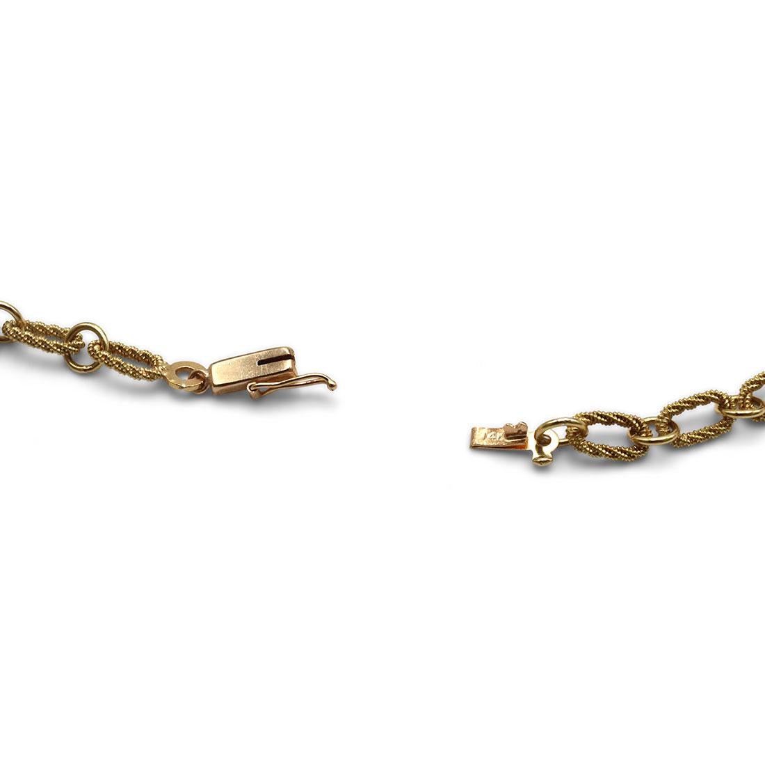 Gold Rope Link Chain Necklace 3