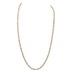 Gold Rope Link Chain Necklace