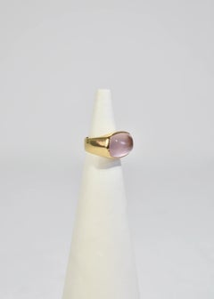 Gold Rose Quartz Ring