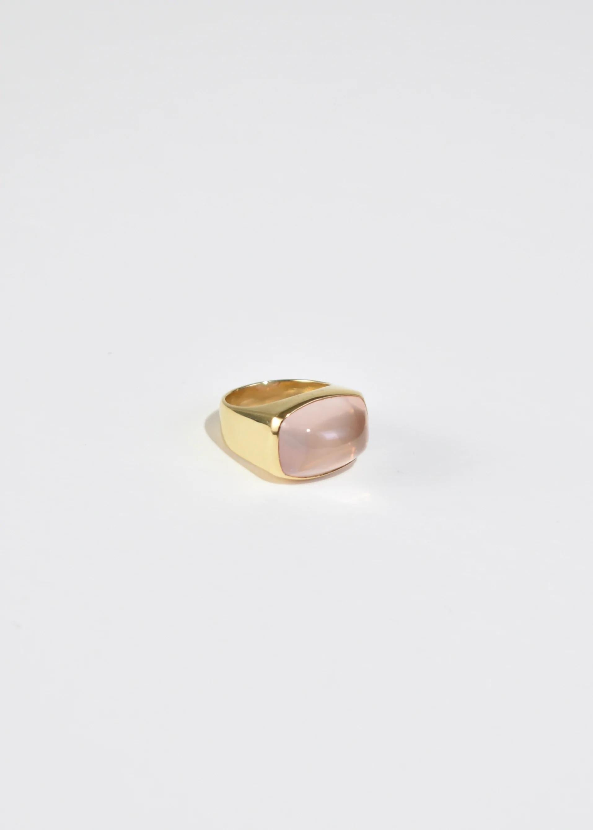 rose quartz ring for man