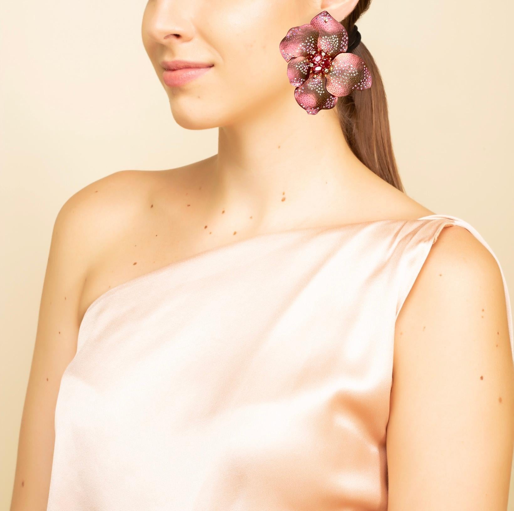 rose gold titanium earrings
