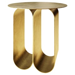 Gold Rounded 2 Arches Arcade Side and Cofffe Table by Kasadamo
