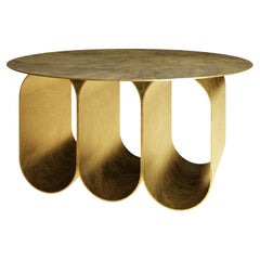 Gold Rounded 3 Arches Arcade Side and Coffee Table by Kasadamo