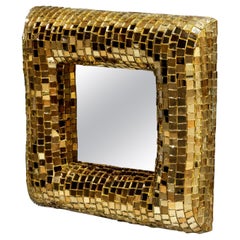 Gold Rounded Mirror by Davide Medri