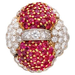 Vintage Gold, Ruby and Diamond Ring