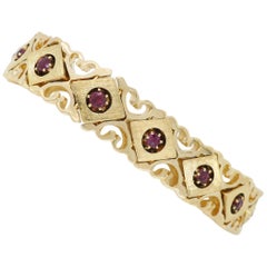 Gold and Ruby Bracelet