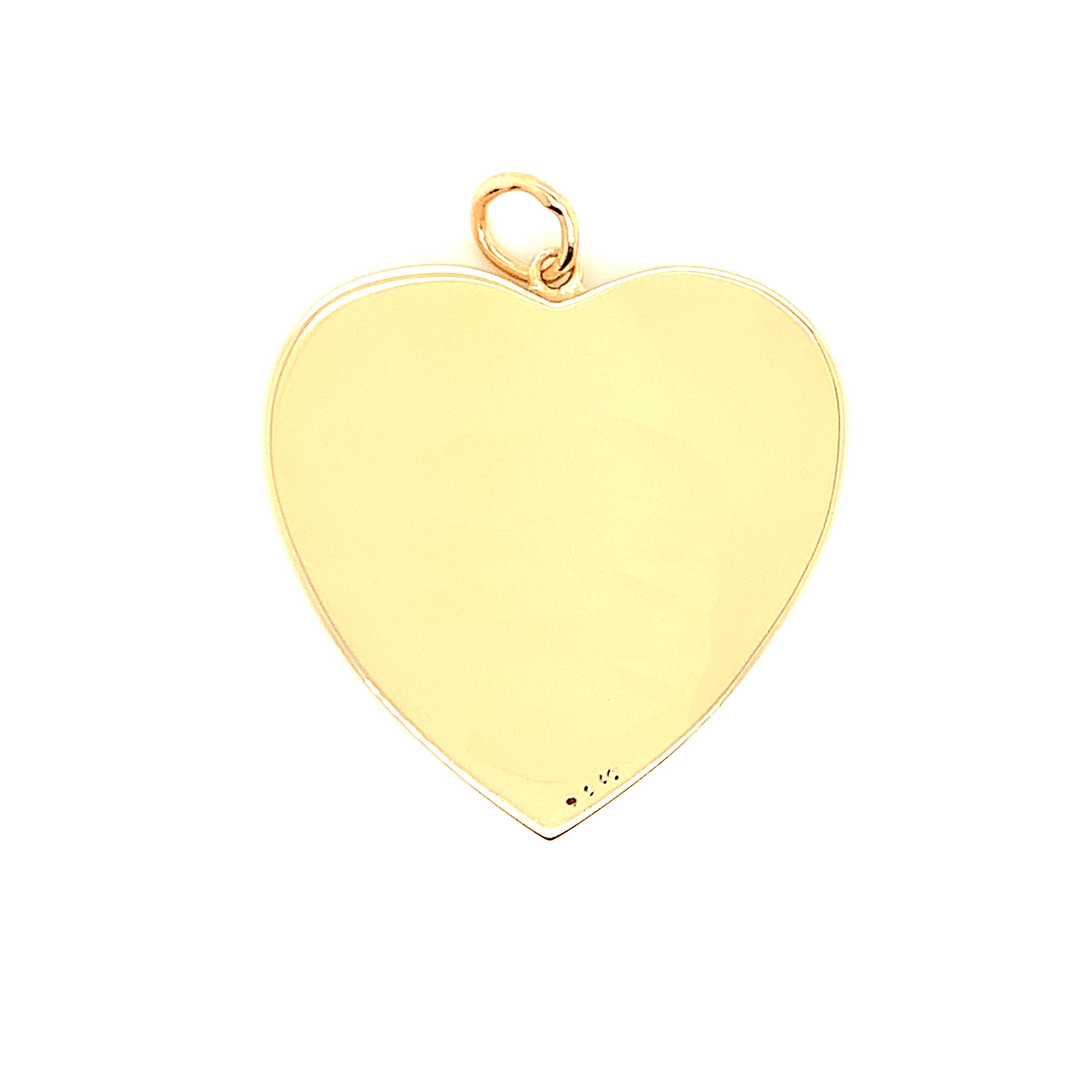 Taille ronde Porte-clés rétro en forme de cœur avec diamant et rubis en vente