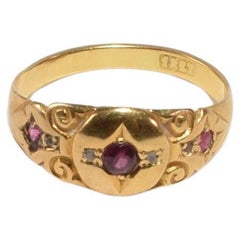 Gold Ruby Diamond Ring