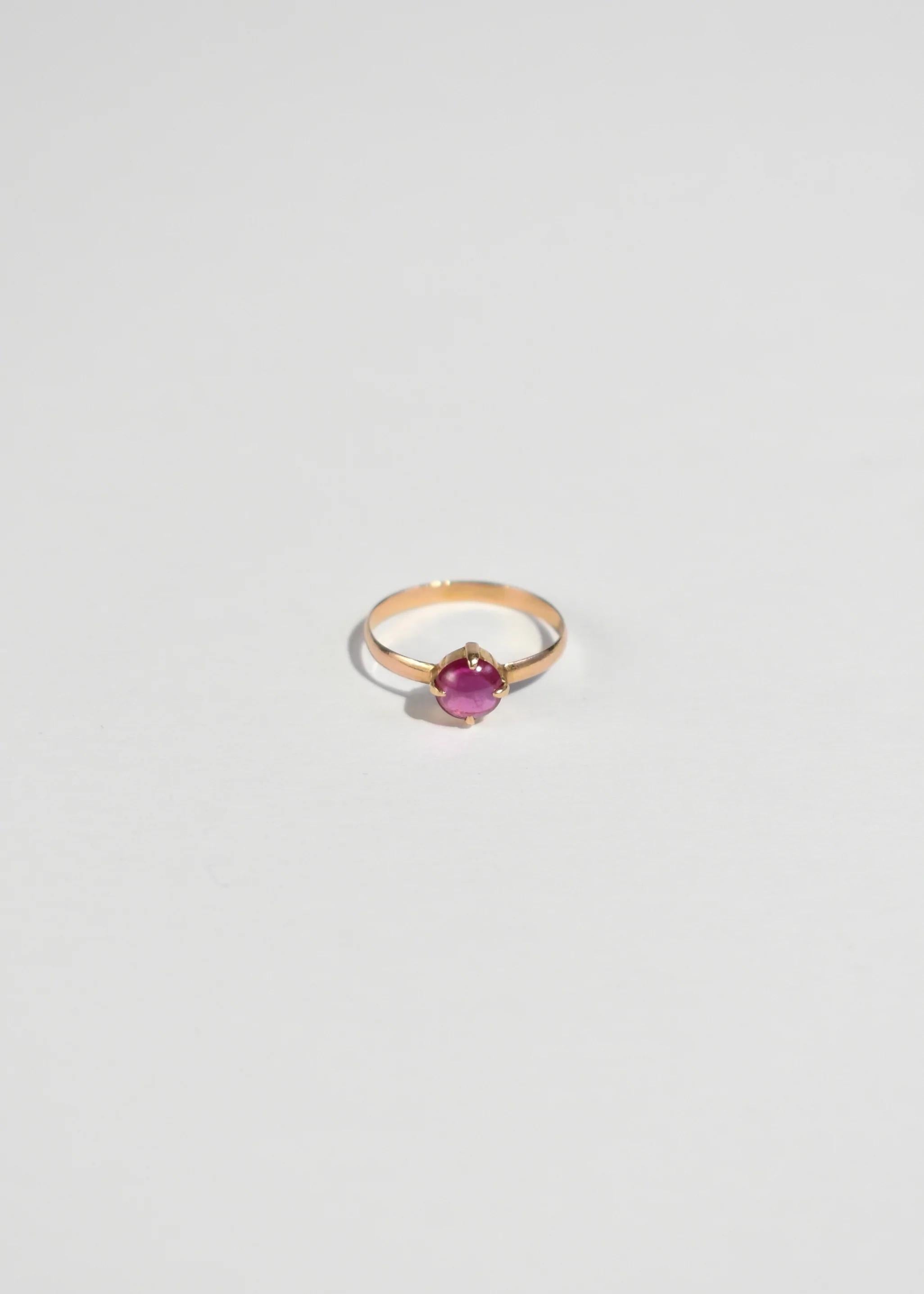 gold pinky ring with ruby